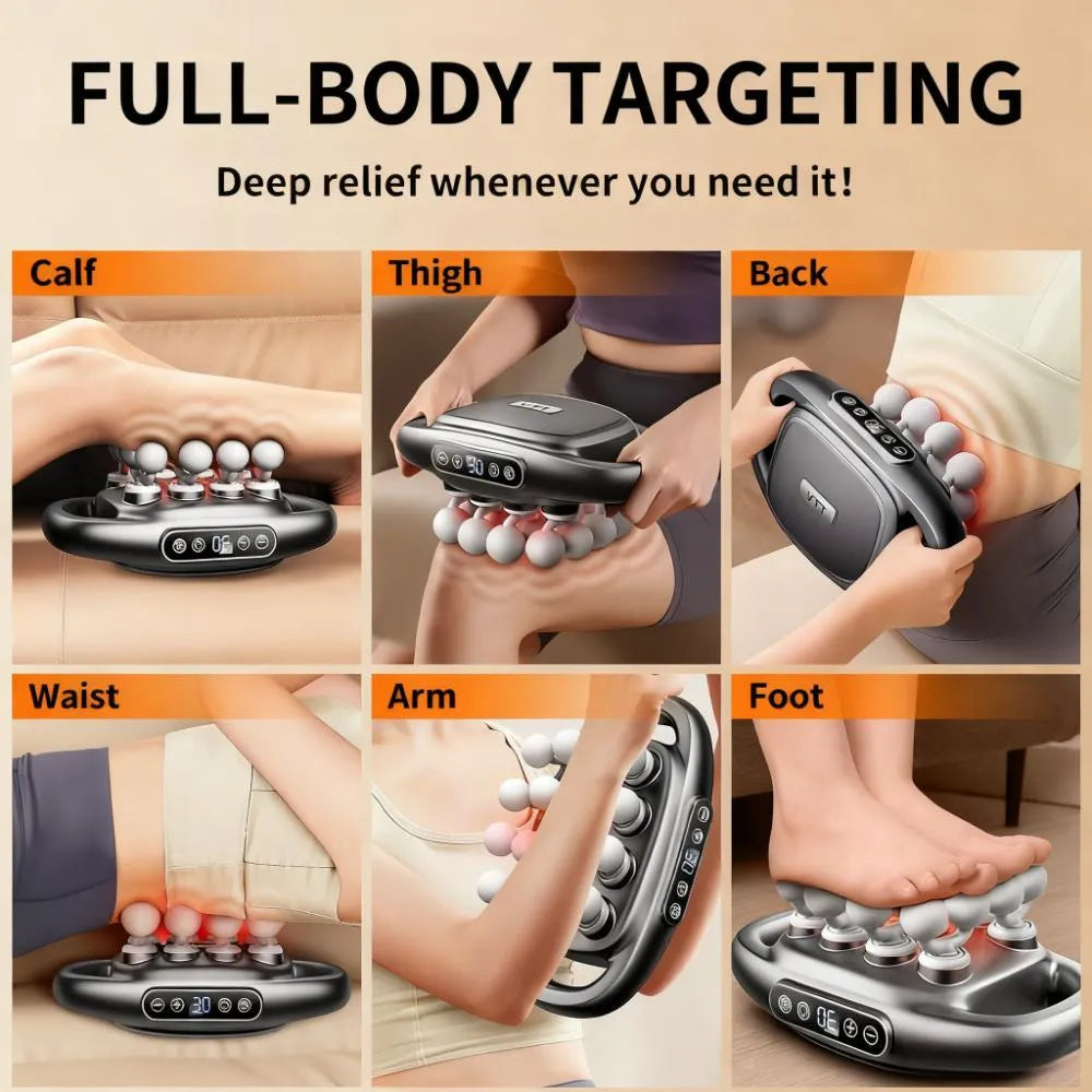 Deep Tissue Massage Gun, Multi-Intensity & Attachments for Muscle Pain Relief